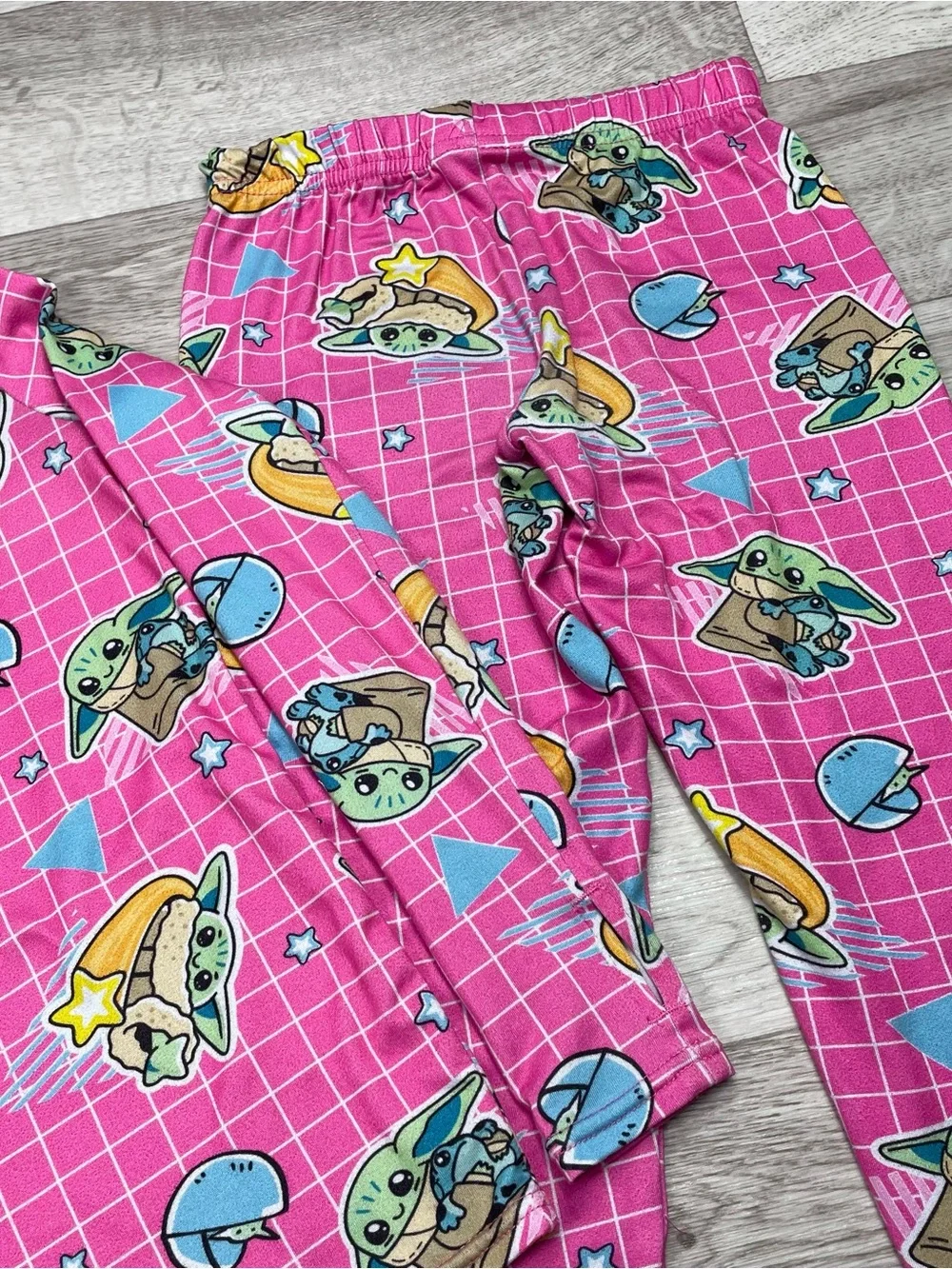 Star Wars Pink Baby Yoda Grogu Pajama Set Size Small 3-4 years